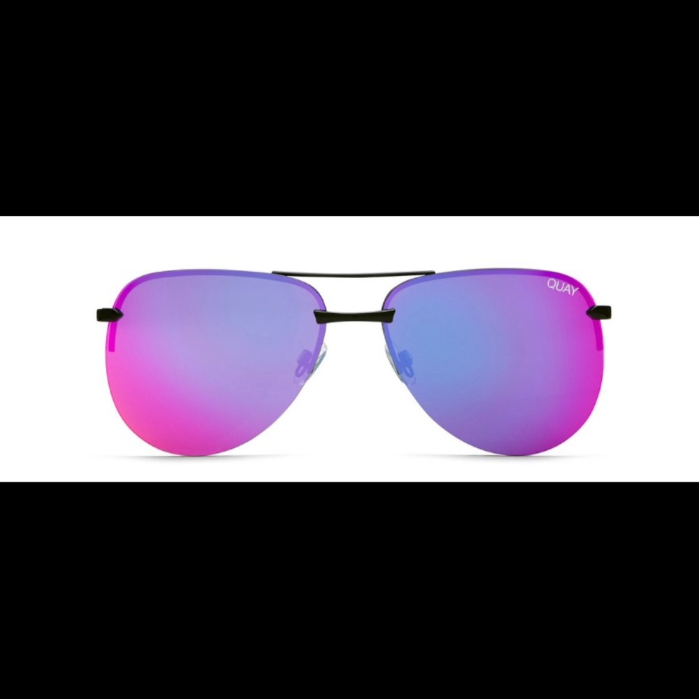 QA Black/Pink Aviator Glasses 👓